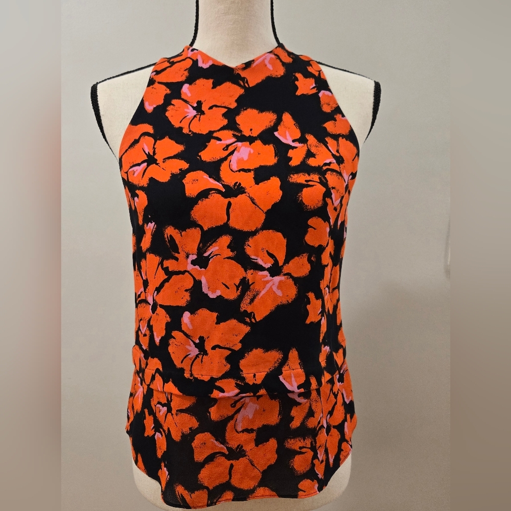 A.L.C. 100% Silk Floral Top